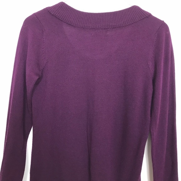 Calvin Klein purple boat neck wool/acrylic sweater - Picture 4 of 8
